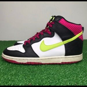 Nike Dunk High London White/Black/Fireberry/Volt